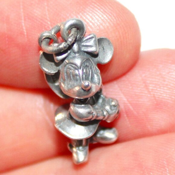 Sterling Silver Disney Mini Mouse 3D Charm - Picture 4 of 7